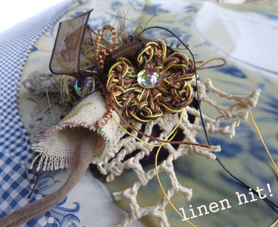 LNIANE GUZIKI HANDMADE LINEN COVERED BUTTONS