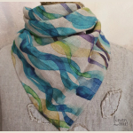 kolorowa lniana bandana, linen bandana.