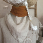 lniana chusta dwustronna linen bandana Double-sided