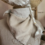 lniana chusta dwustronna linen bandana Double-sided