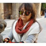 Lniany Komin Dwustronny w Kropki ze Zmiękczanego Lnu