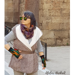 Lniany Komin w Kratkę ze Zmiękczanego Lnu od Hanka Style