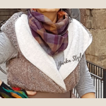 Lniany Komin w Kratkę ze Zmiękczanego Lnu od Hanka Style