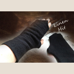 Gotyckie Czarne Lniane Mitenki od AYHEPI