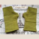 Mitenki Lniane Classic Zielona Oliwka