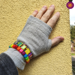 mitenki lniane, linen mittens.