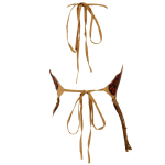 top bez pleców z frędzlami, goa top.