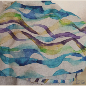 kolorowa lniana bandana, linen bandana.