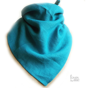 bandana lniana trójkątna, linen triangular bandana.