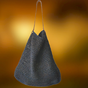 Torba Lniana Szydełkowa Granat i Niebieski od AYHEPI