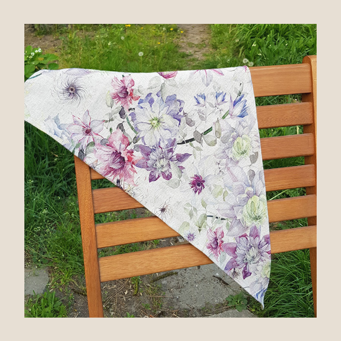 apaszka bandana lniana, linen bandana.