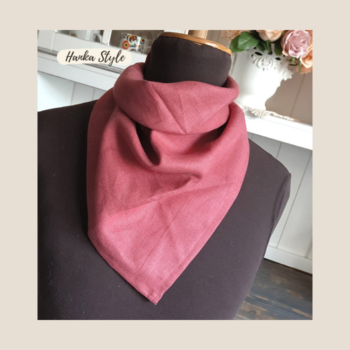 lniana chusta szal linen bandanas scarves