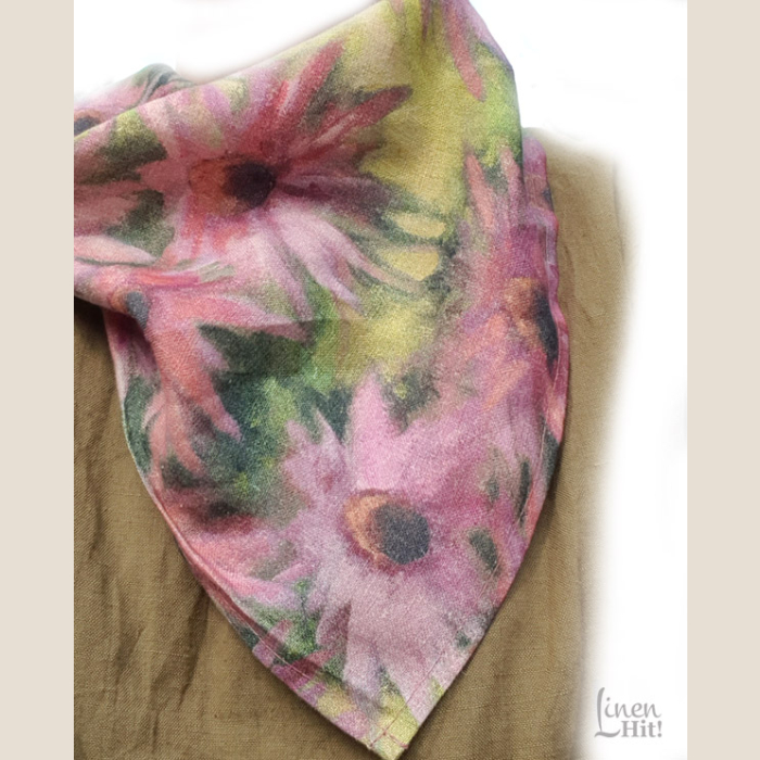 apaszka bandana, linen bandana.