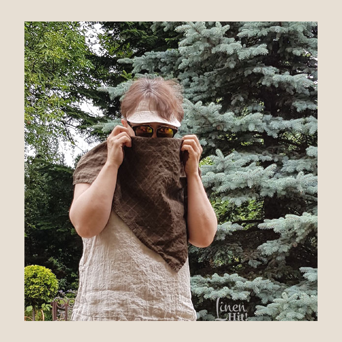 lniana chusta szal linen bandanas scarves