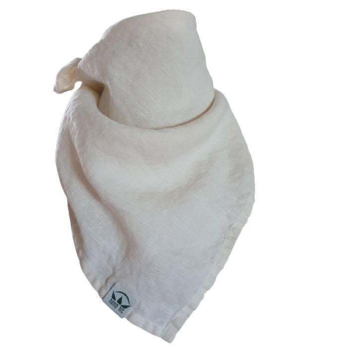 Bandana Konopna Kremowa Chusta Zmiękczana