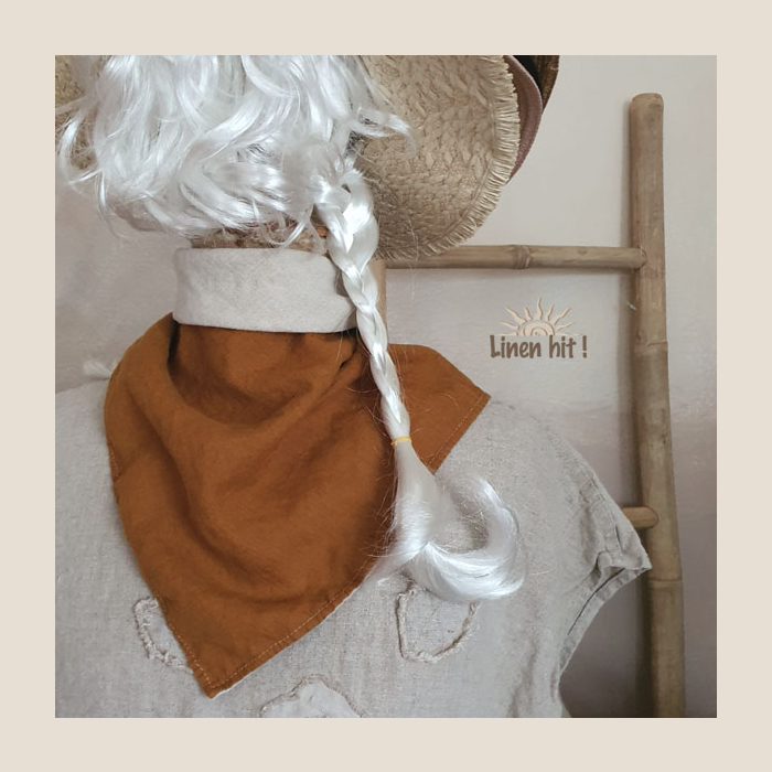 lniana chusta dwustronna linen bandana Double-sided