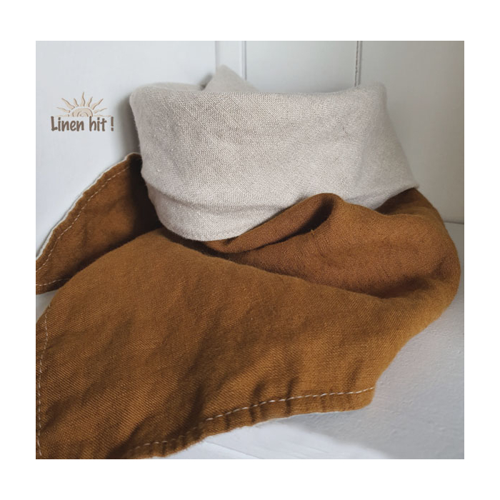 lniana chusta dwustronna linen bandana Double-sided