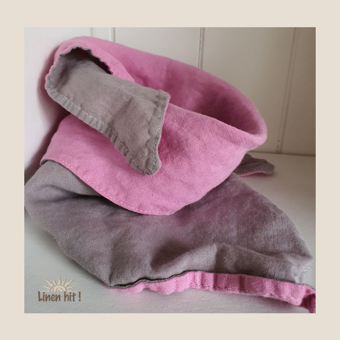 lniana chusta dwustronna linen bandana Double-sided