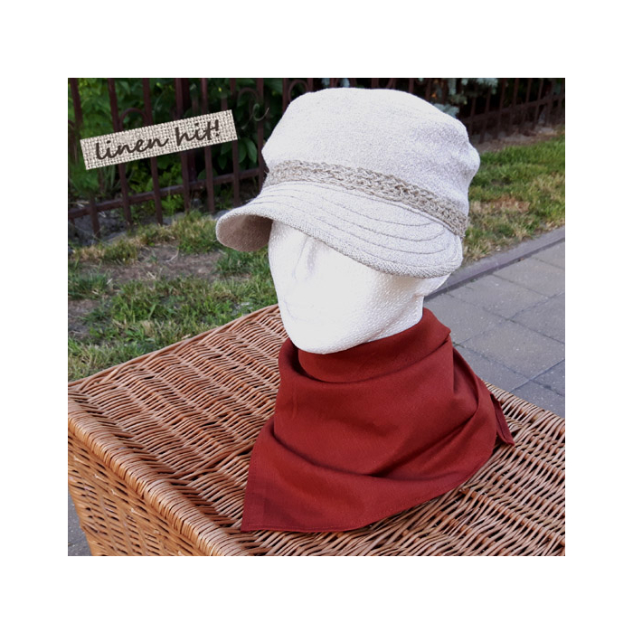 czapka lniana linen cap