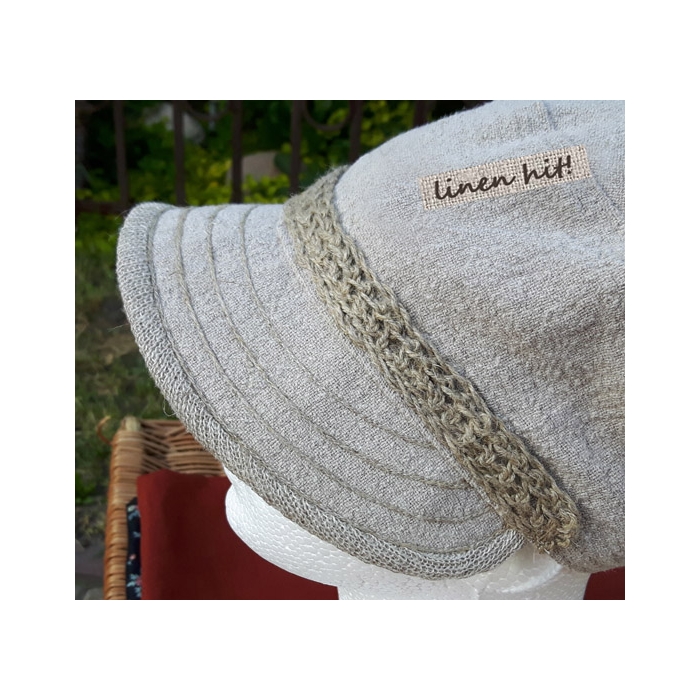 czapka lniana linen cap