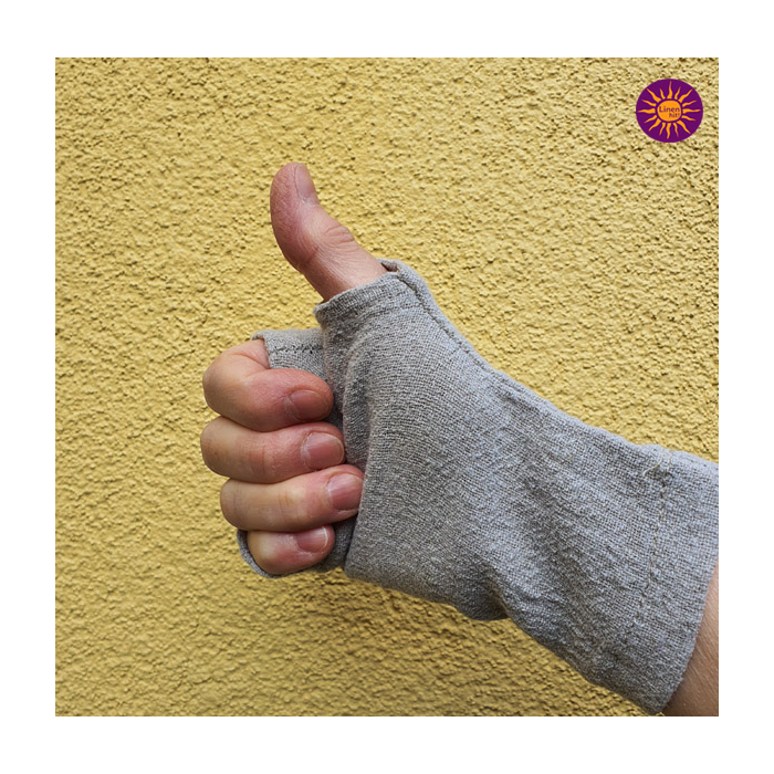 mitenki lniane, linen mittens.