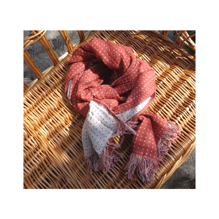 Lniany Szalik Dwustronny ze Zmiękczanego Lnu od Hanka Style