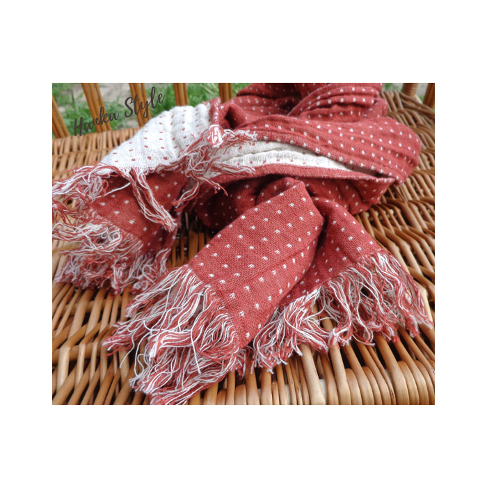 Lniany Szalik Dwustronny ze Zmiękczanego Lnu od Hanka Style