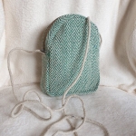 Torebka HEMP na Dokumenty Ciemno Zielona Jodełka