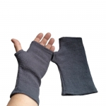 Mitenki Lniane Classic z Krepy Lnianej Smoke Grey