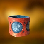 Bransoleta Skórzana 3 Okna Mgły Ręcznie Malowana