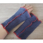 Ocieplacze Lniane Przecierany Jeans Ozdobne Obszycia