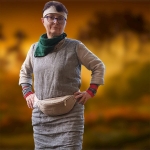 nerka lniana, linen bum bag.