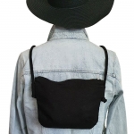 Torebka Lniana SIMPLE MINI Mała Czarna