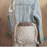 Torebka Lniana DUAL MINI Srebro