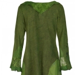 Narzutka Płaszcz Sukienka Fiolet z Koronką i Aplikacją