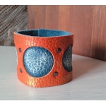 Bransoleta Skórzana 3 Okna Mgły Ręcznie Malowana