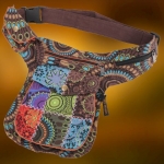 Nerka Festiwalowa Goa Patchwork Torebka na Ramię Brązy