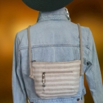 Torebka Lniana SIMPLE MINI Paski Natura