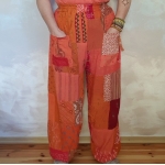 Spodnie Patchwork Haremki Odcienie Pomarańczu od Bayba Hit