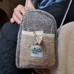 Torebka HEMP na Dokumenty Czarna Jodełka