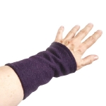Ocieplacze Wełniane na Nadgarstki Ciemna Śliwka