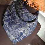 Bandana Lniana Jeans Denim Lniana Chusta