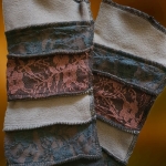 Ocieplacze Polarowe na Nadgarstki z Koronką Szarości