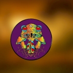 Pin Przypinka Grzyby Psychodeliczne z Oczami