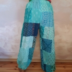 Spodnie Patchwork Haremki Turkusowe od Bayba Hit
