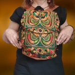 Plecak Damski Haftowany Hmong Bird Yellow