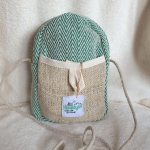 Torebka HEMP na Dokumenty Ciemno Zielona Jodełka