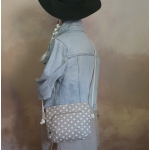 Torebka Lniana SIMPLE MINI Kropki i Natura