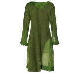 Narzutka Płaszcz Sukienka Czarna z Koronką i Aplikacją