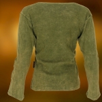 Bluzka Bawełniana Patchwork Kwiaty Zieleń M/L